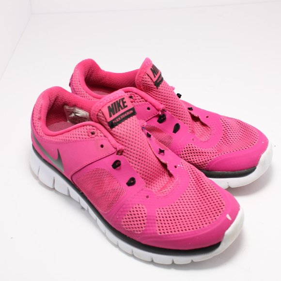 Nike Flex 2014 Run Pink Running Shoes 4Y / 5.5 wom - Picture 2 of 6